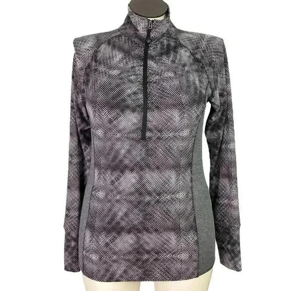 Soybu Pullover Women L Gray Half Zip Stretch Mesh Long Sleeve Running Yoga Top - Picture 1 of 8